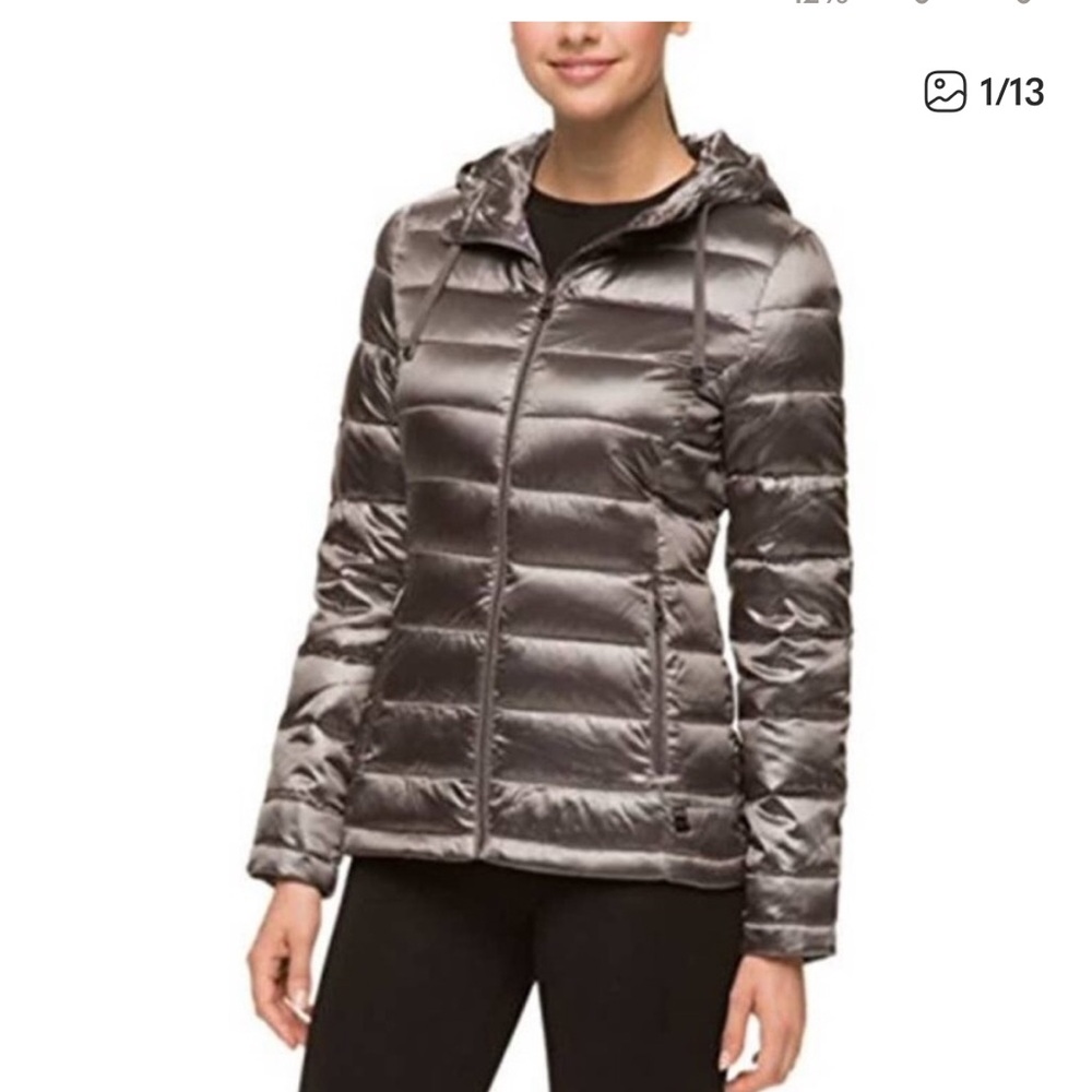 Andrew Marc Packable Lightweight PREMIUM 90% DUCK DOWN Puffer Jacket w Hood